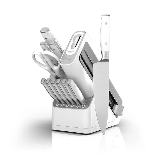 NeverDull Premium 12-Piece German Stainless Steel Knife System with Built-in Sharpener K32012 Kitchen Cutting