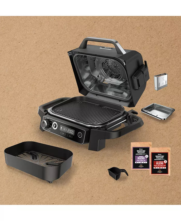 Woodfire Outdoor Grill & Smoker, 7-in-1 Master Grill, BBQ Smoker and Air Fryer with Woodfire Technology - OG701