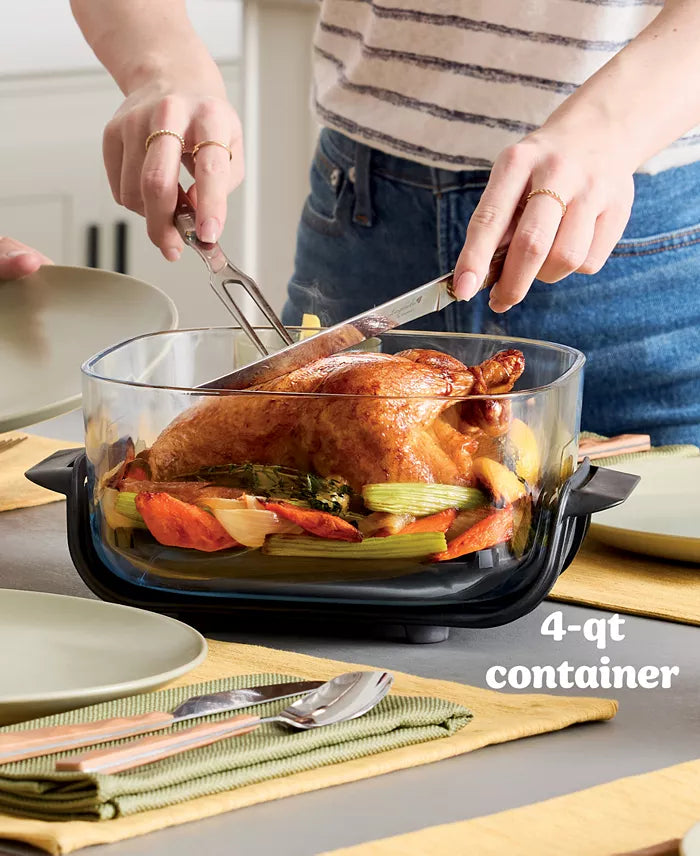 Crispi 4-in-1 Portable Glass Air Fryer Cooking System