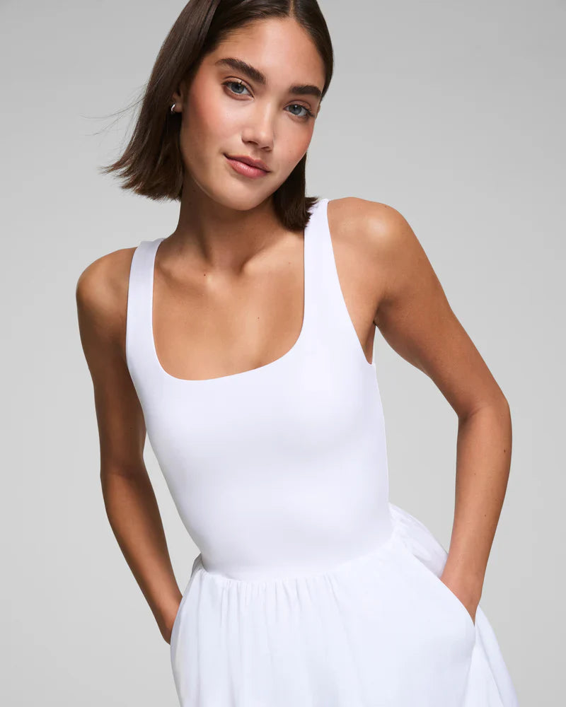 Jersey Scoop Neck Tank Midi Dress
