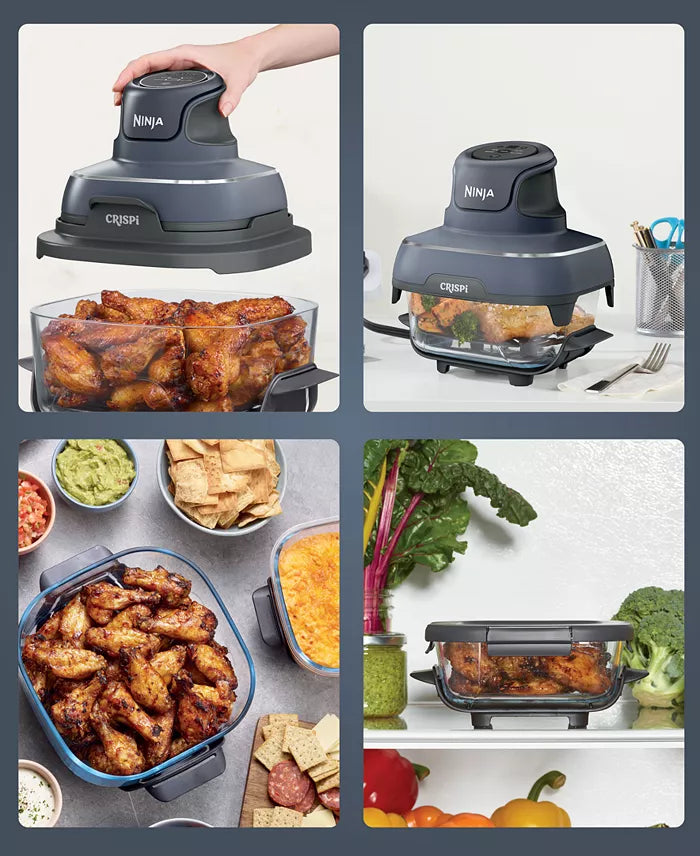 Crispi 4-in-1 Portable Glass Air Fryer Cooking System